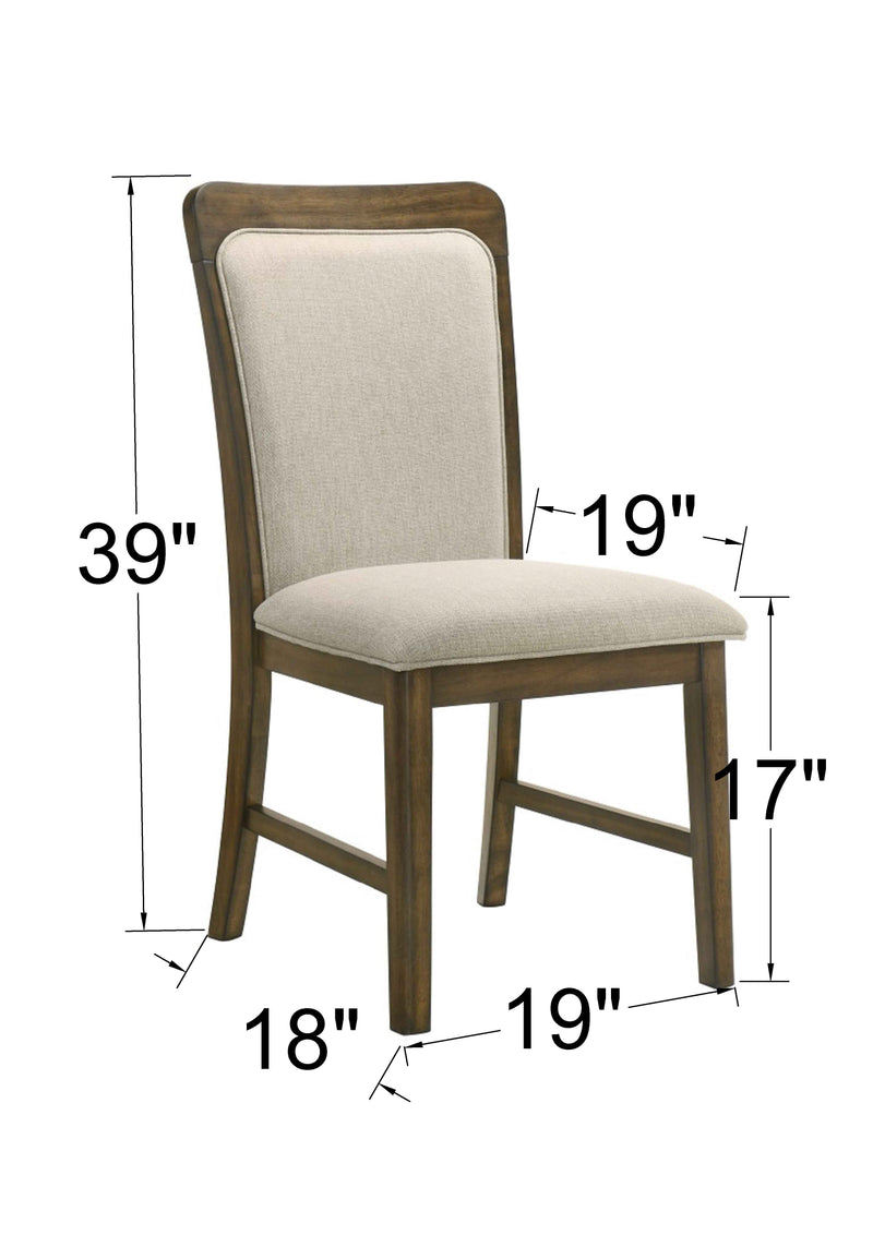 Broadmoor Brown Side Chair, Set of 2 from Crown Mark - Lara Furniture