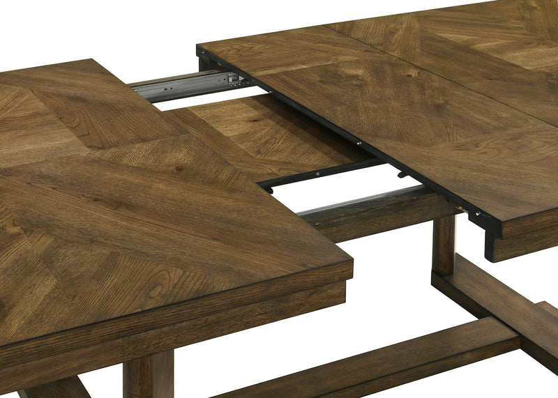 Broadmoor Brown Extendable Dining Set from Crown Mark - Lara Furniture