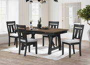Maribelle Wheat Charcoal Side Chair, Set of 2 from Crown Mark - Lara Furniture