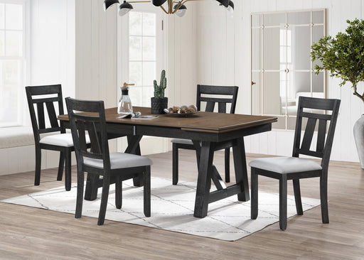 Maribelle Wheat Charcoal Side Chair, Set of 2 from Crown Mark - Lara Furniture