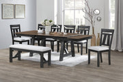 Maribelle Wheat Charcoal Side Chair, Set of 2 from Crown Mark - Lara Furniture