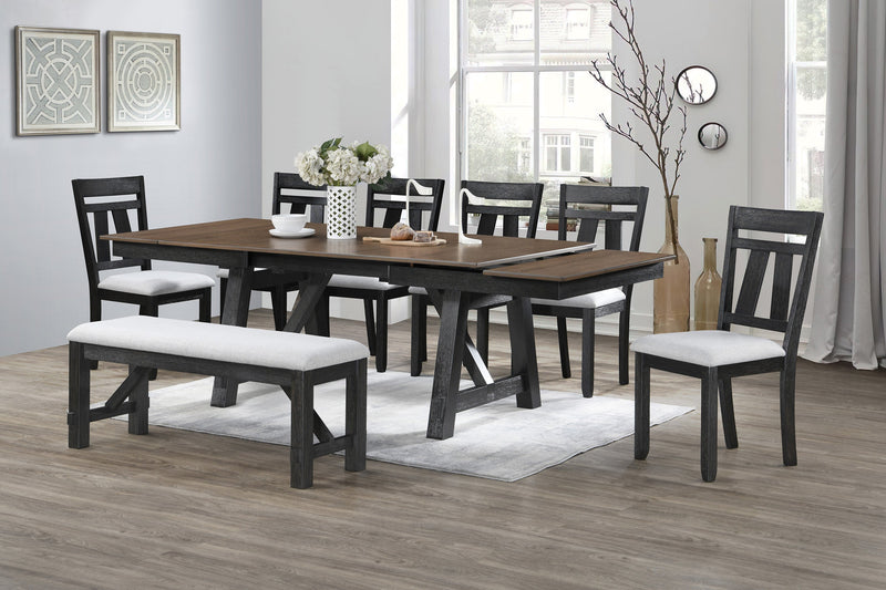 Maribelle Wheat Charcoal Side Chair, Set of 2 from Crown Mark - Lara Furniture