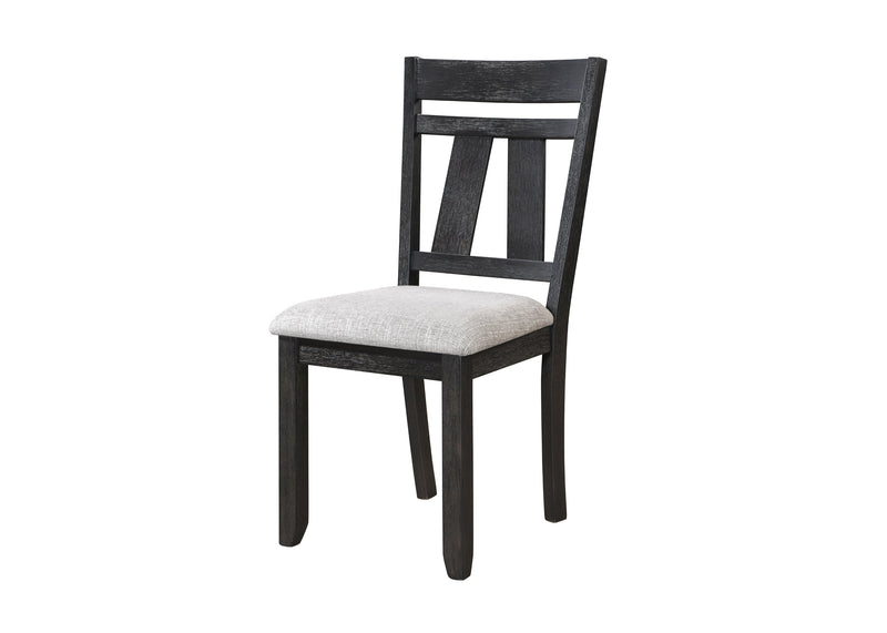 Maribelle Wheat Charcoal Side Chair, Set of 2 from Crown Mark - Lara Furniture