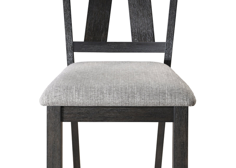 Maribelle Wheat Charcoal Side Chair, Set of 2 from Crown Mark - Lara Furniture