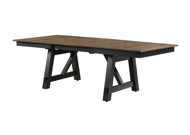 Maribelle Wheat Charcoal Extendable Dining Table from Crown Mark - Lara Furniture