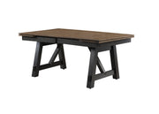 Maribelle Wheat Charcoal Extendable Dining Set from Crown Mark - Lara Furniture