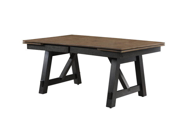 Maribelle Wheat Charcoal Extendable Dining Table from Crown Mark - Lara Furniture