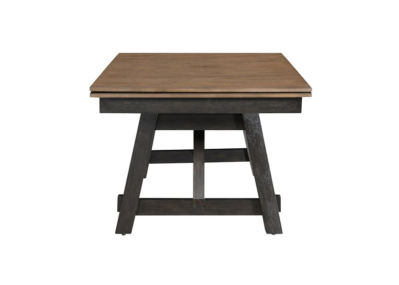 Maribelle Wheat Charcoal Extendable Dining Set from Crown Mark - Lara Furniture