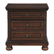 Cumberland Brown Cherry Sleigh Storage Platform Bedroom Set - Lara FurnitureBedroom Set