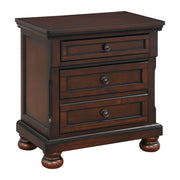 Cumberland Brown Cherry Sleigh Storage Platform Bedroom Set - Lara FurnitureBedroom Set