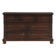 Cumberland Brown Cherry Sleigh Storage Platform Bedroom Set - Lara FurnitureBedroom Set