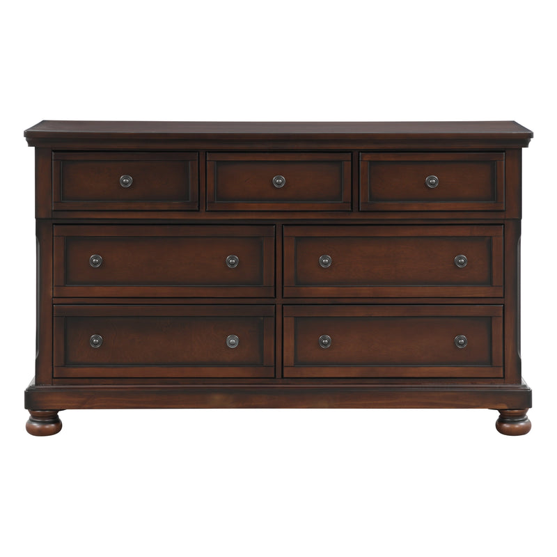 Cumberland Brown Cherry Sleigh Storage Platform Bedroom Set - Lara FurnitureBedroom Set