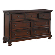 Cumberland Brown Cherry Sleigh Storage Platform Bedroom Set - Lara FurnitureBedroom Set