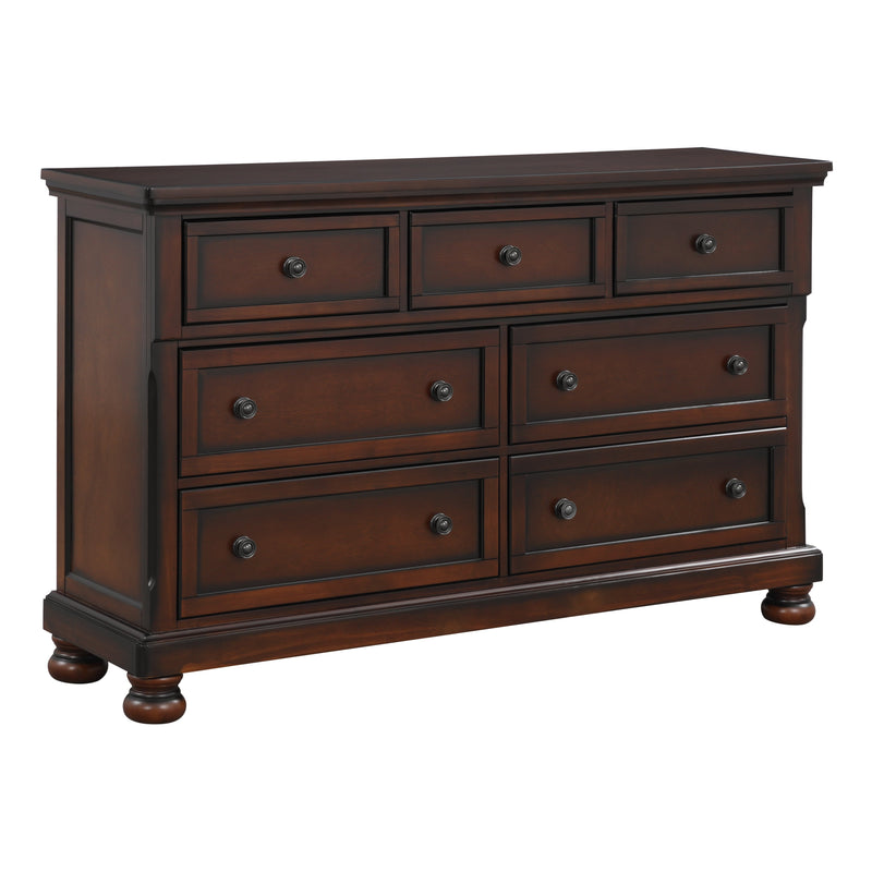 Cumberland Brown Cherry Sleigh Storage Platform Bedroom Set - Lara FurnitureBedroom Set
