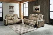 Next-Gen Durapella Sand Power Reclining Sofa and Loveseat from Ashley - Lara Furniture