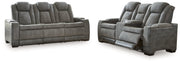 Next-Gen Durapella Slate Power Reclining Sofa and Loveseat from Ashley - Lara Furniture