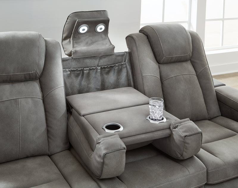 Next-Gen Durapella Slate Power Reclining Sofa and Loveseat from Ashley - Lara Furniture