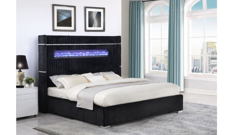2215 Black King Bed - 2215-BLACK-KB-N