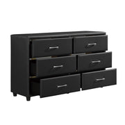 Lorenzi Black Upholstered Platform Bedroom Set - Lara FurnitureBedroom Set