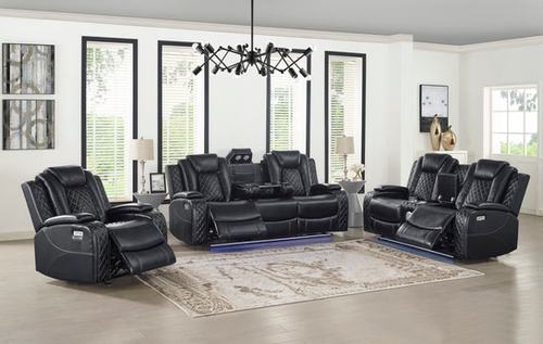 2226 BLACK SOFA&LOVESEAT - 2226 BLACK SOFA&LOVESEAT