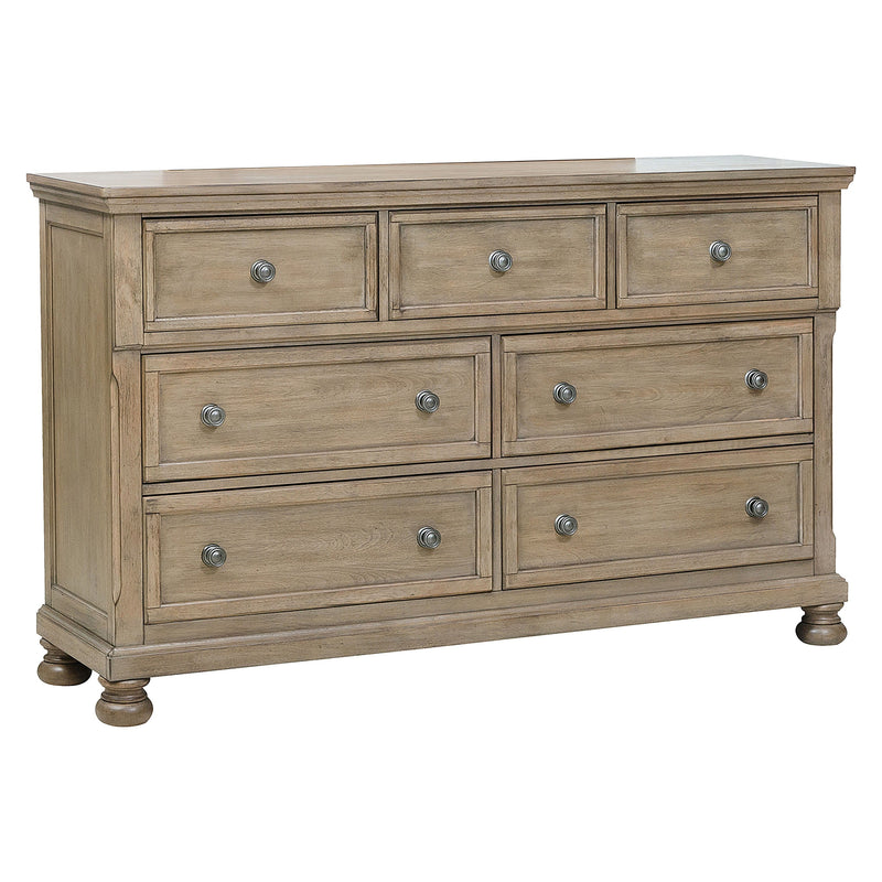 Bethel Wire Brushed Gray Sleigh Storage Platform Bedroom Set - Lara FurnitureBedroom Set