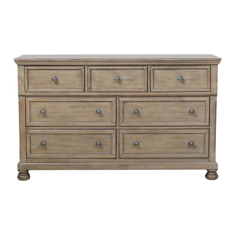 Bethel Wire Brushed Gray Sleigh Storage Platform Bedroom Set - Lara FurnitureBedroom Set
