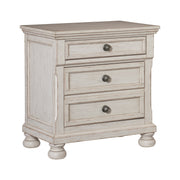 Bethel Wire Brushed White Sleigh Storage Platform Bedroom Set - Lara FurnitureBedroom Set
