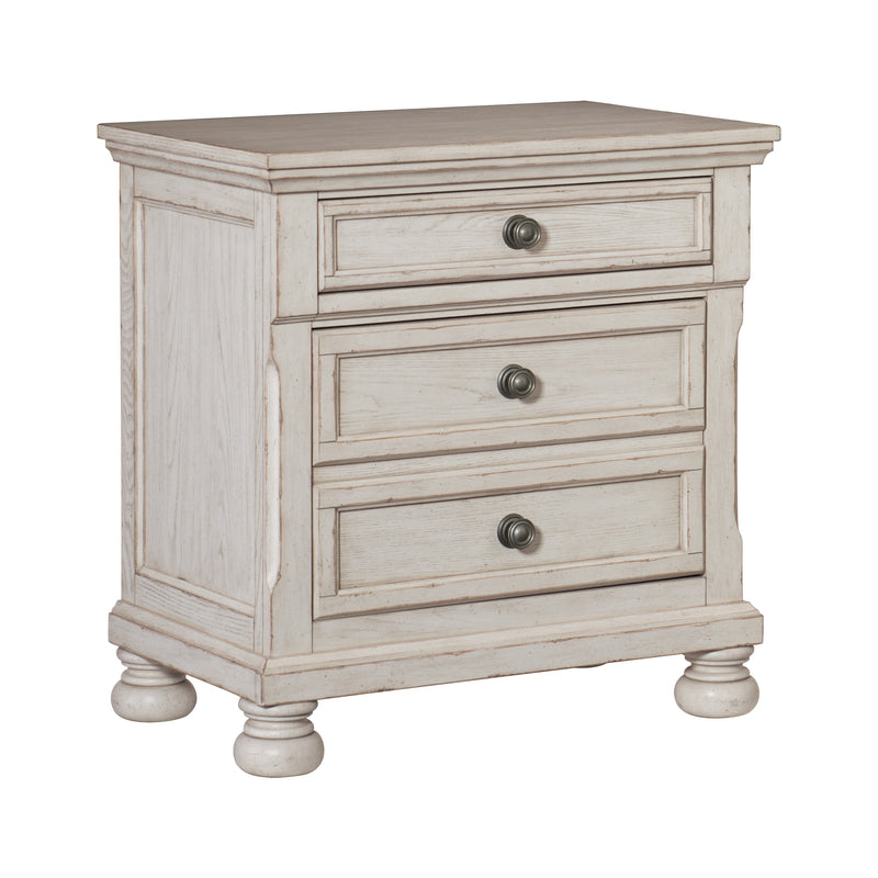 Bethel Wire Brushed White Sleigh Storage Platform Bedroom Set - Lara FurnitureBedroom Set