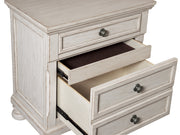 Bethel Wire Brushed White Sleigh Storage Platform Bedroom Set - Lara FurnitureBedroom Set