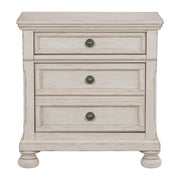 Bethel Wire Brushed White Sleigh Storage Platform Bedroom Set - Lara FurnitureBedroom Set