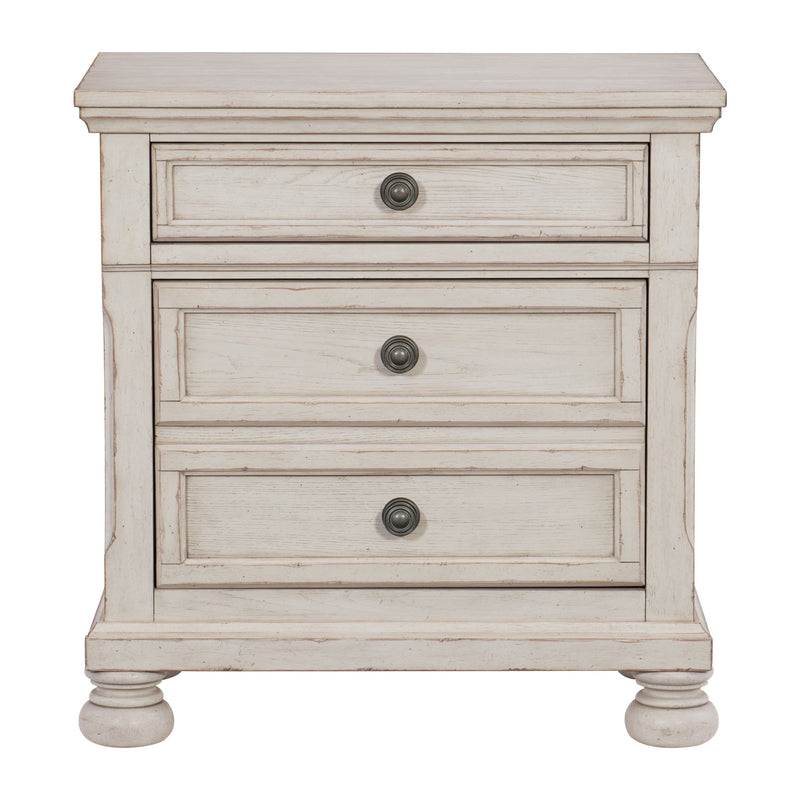 Bethel Wire Brushed White Sleigh Storage Platform Bedroom Set - Lara FurnitureBedroom Set