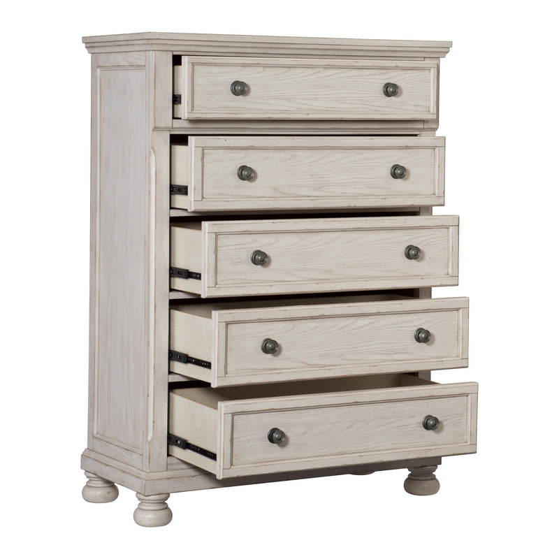 Bethel Wire Brushed White Sleigh Storage Platform Bedroom Set - Lara FurnitureBedroom Set