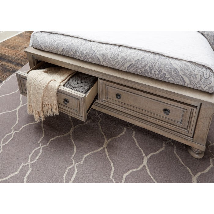 2259GY-1* (3) Queen Platform Bed with Footboard Storage - 2259GY-1*