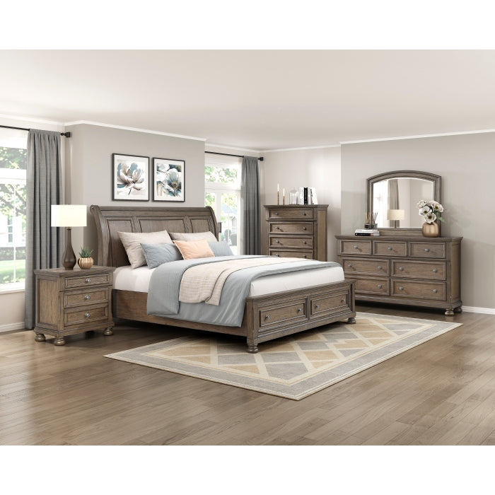 2259KBR-1CK* (3) California King Platform Bed with Footboard Storage - 2259KBR-1CK*