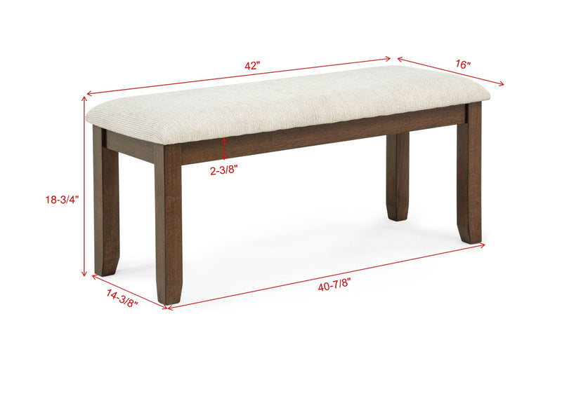 Avasa Upholstered Dining Bench from Crown Mark - Lara Furniture
