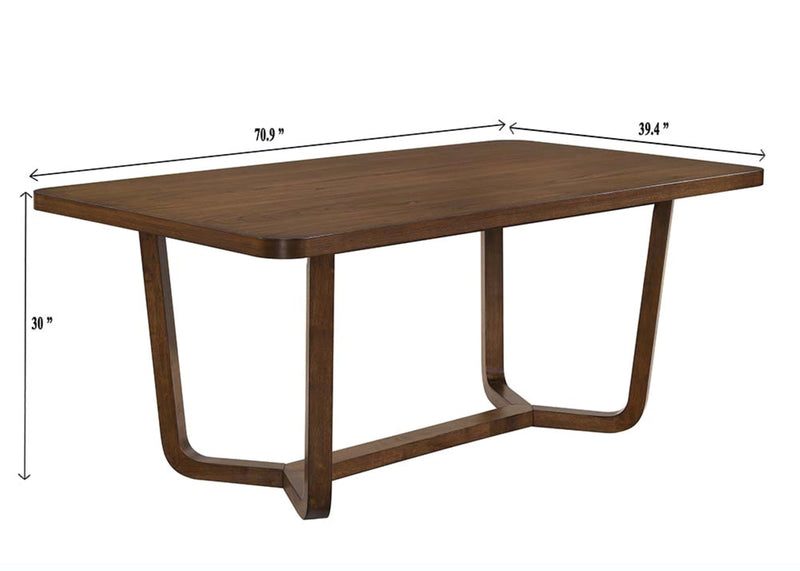 Salerno Beige/Brown Dining Set from Crown Mark - Lara Furniture
