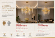 24008RND24G 24"X22" 16L TRANSITIONAL CHANDELIER - 210000007866