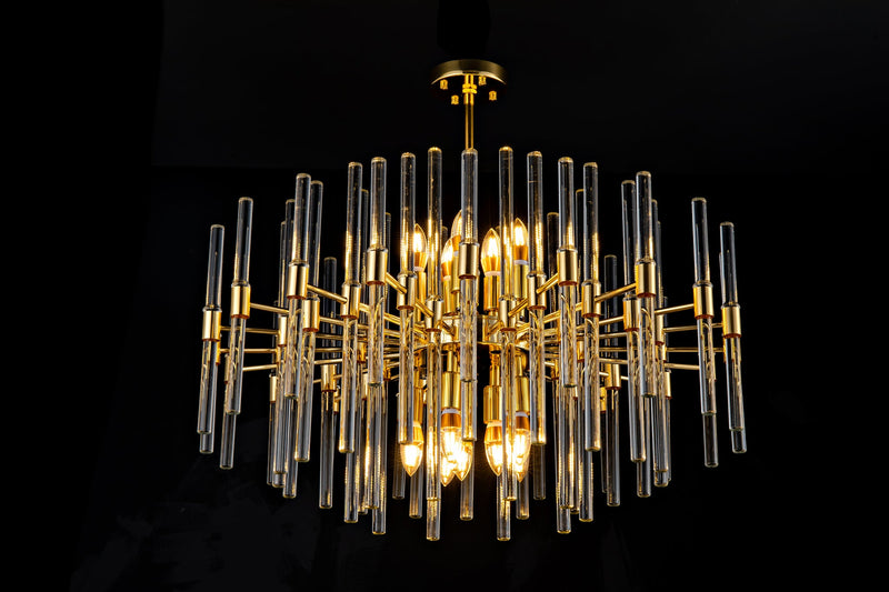 24008RND32G 32"X22" 16L TRANSITIONAL CHANDELIER - 210000007868
