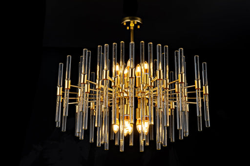 24008RND32G 32"X22" 16L TRANSITIONAL CHANDELIER - 210000007868