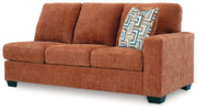 Aviemore Spice LAF Sectional with Ottoman and Recliner from Ashley - Lara Furniture