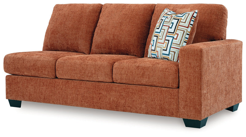 Aviemore Spice LAF Sectional with Ottoman and Recliner from Ashley - Lara Furniture
