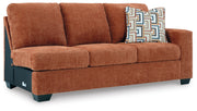 Aviemore Spice LAF Sectional with Ottoman and Recliner from Ashley - Lara Furniture