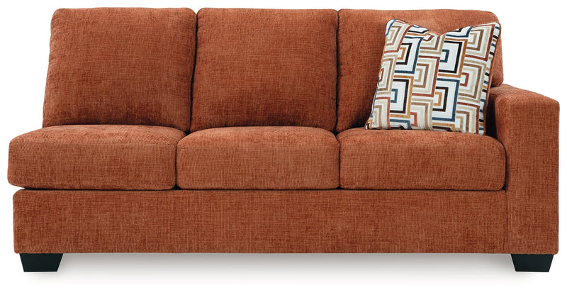 Aviemore Spice LAF Sectional with Ottoman and Recliner from Ashley - Lara Furniture