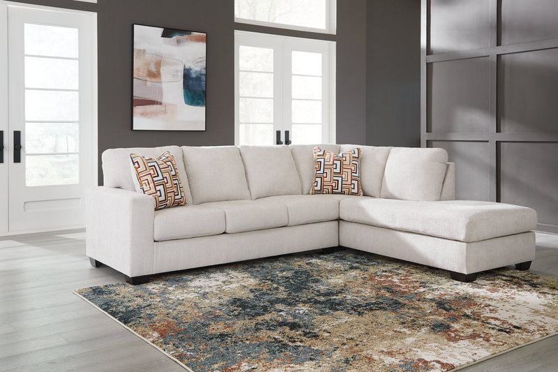 Aviemore Stone 2-Piece Sectional with Chaise -  Ashley - Lara Furniture