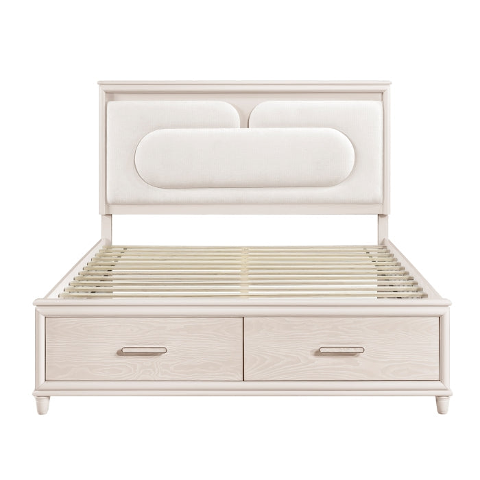 2451-1* (4) Queen Platform Bed with Footboard Storage - 2451-1*