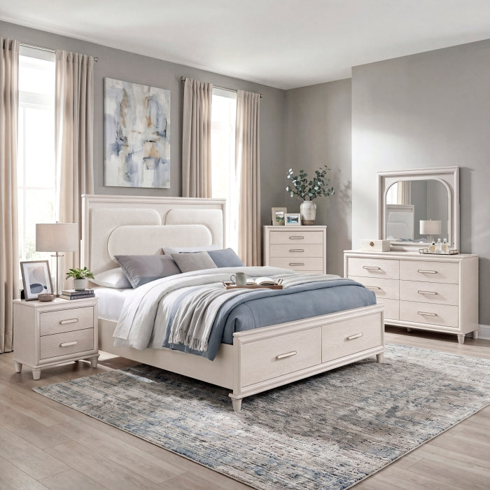 2451-1* (4) Queen Platform Bed with Footboard Storage - 2451-1*