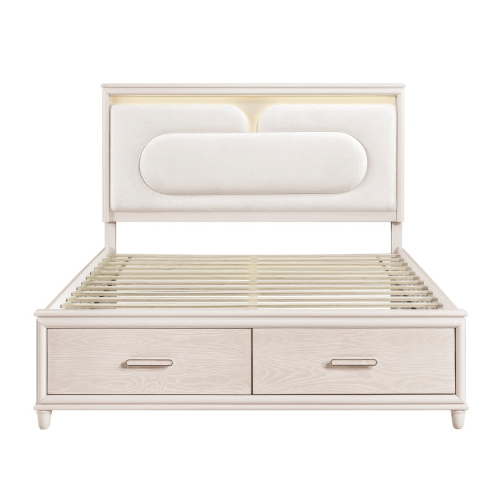 2451K-1CK* (4) California King Platform Bed with Footboard Storage - 2451K-1CK*