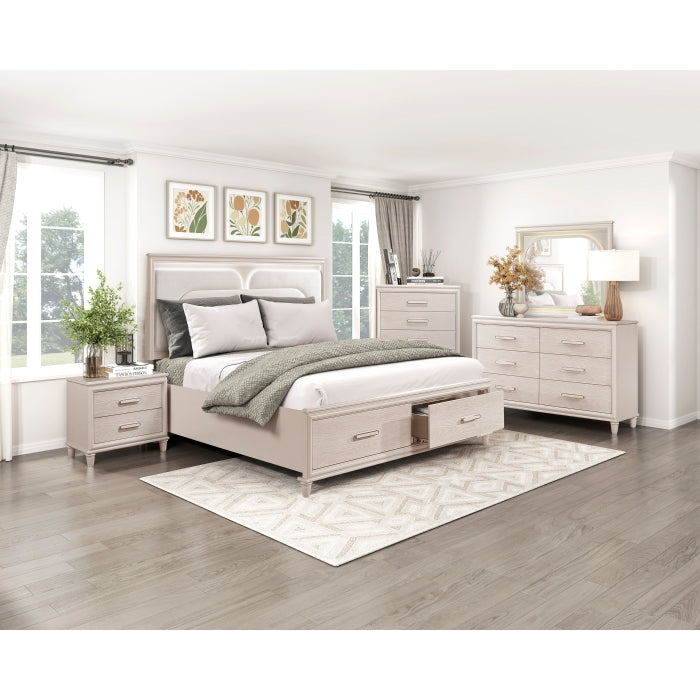 2451K-1CK* (4) California King Platform Bed with Footboard Storage - 2451K-1CK*