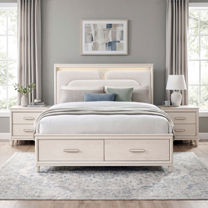 2451K-1CK* (4) California King Platform Bed with Footboard Storage - 2451K-1CK*