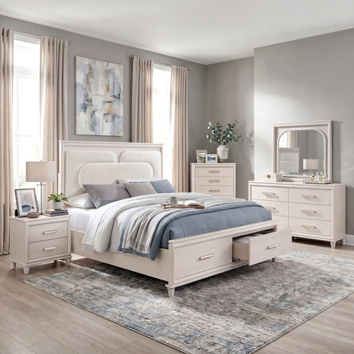 2451K-1CK* (4) California King Platform Bed with Footboard Storage - 2451K-1CK*